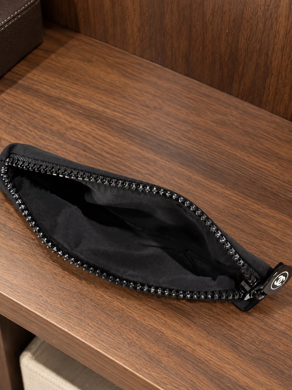 Chanel Black Zip Cosmetic Pouch | Everyday Essentials - Picture 5 of 6